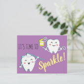 Carte postale de rappel de rendez-vous dentaire (Debout devant)