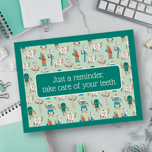 Carte postale de rappel de rendez-vous dentaire