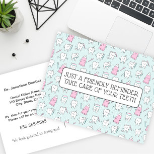 Carte postale de rappel de rendez-vous dentaire
