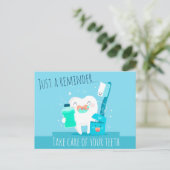 Carte postale de rappel de rendez-vous dentaire (Debout devant)