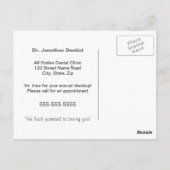 Carte postale de rappel de rendez-vous dentaire (Dos)