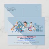 Carte postale de rappel de rendez-vous vétérinaire (Devant / Derrière)