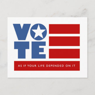 Carte postale de rappel d'électeurs/élections