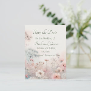 Carte postale de rappel délicat de mariage avec de