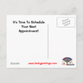 Carte postale de rappel pour dentiste de hockey (Dos)