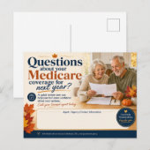 Carte postale de rappel pour les clients d'automne (Devant / Derrière)