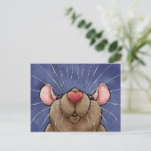 Carte postale de rat au cœur mignon (Debout devant)