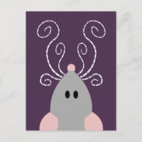 Carte postale de rat ou souris mignon