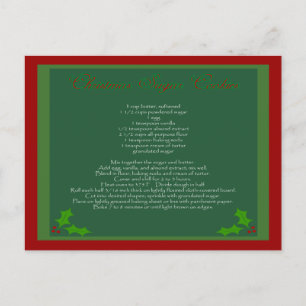 Carte postale de recette de biscuit de sucre de