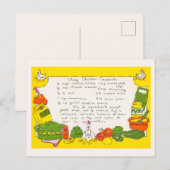 Carte postale de recette de Casserole de Poulet Fr (Devant / Derrière)
