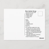 Carte postale de recette de cobbler de fruits (Dos)