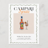Carte postale de recette de cocktail Campari Sprit (Devant)