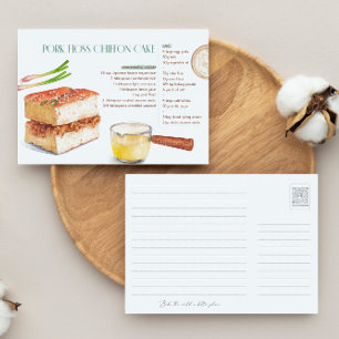 Carte postale de recette de gâteau chiffon au coto