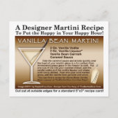 Carte postale de recette de Martini à la Vanille (Devant)