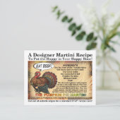 Carte postale de recette de Martini de Thanksgivin (Debout devant)