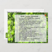 Carte postale de recette de mincemeat maison (Devant / Derrière)