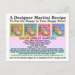 Carte postale de recette de sucre de biscuits Mart