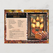 Carte postale de recette de vacances de pain d'épi (Devant)