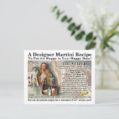 Carte postale de recette de Vesper Martini (Debout devant)