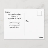 Carte postale de recette d'houmous à l'ail (Dos)