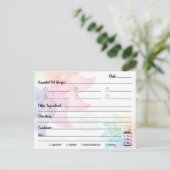 Carte postale de recette d'huile essentielle (Debout devant)