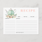 Carte postale de recette pour une fête de douche d (Devant)