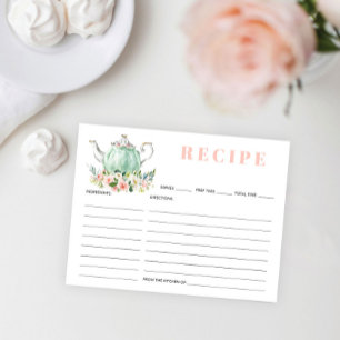 Carte postale de recette pour une fête de douche d