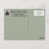 Carte postale de récolte de blé Kansas (Dos)