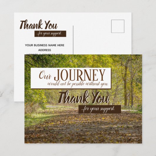 Carte postale de reconnaissance de la clientèle - (Devant / Derrière)