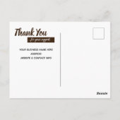 Carte postale de reconnaissance de la clientèle - (Dos)