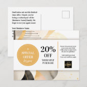 Carte postale de réduction de coupon Abstrait mode (Devant / Derrière)