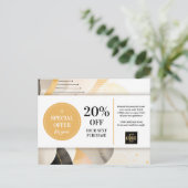Carte postale de réduction de coupon Abstrait mode (Debout devant)