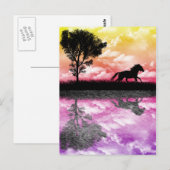 Carte postale de reflets de cheval (Devant / Derrière)