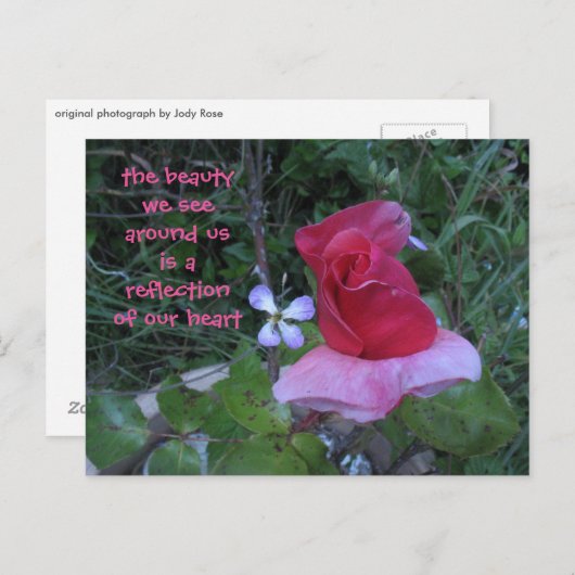 carte postale de réflexion (Devant / Derrière)