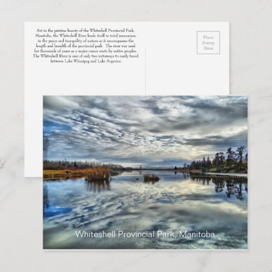 Carte postale de réflexion d'automne de Whiteshell (Devant / Derrière)