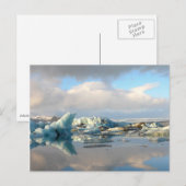 Carte postale de réflexion du lac de Jokulsarlon (Devant / Derrière)