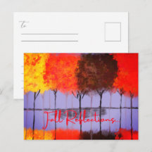 Carte postale de réflexions d'automne