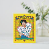 Carte postale de remerciement (Debout devant)