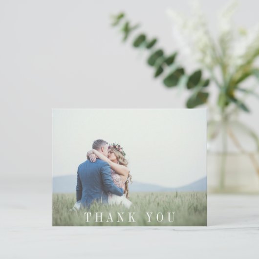 Carte postale de remerciement (Debout devant)