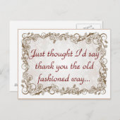 Carte postale de remerciement (Devant / Derrière)