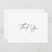 Carte postale de remerciement à écriture simple (Devant / Derrière)