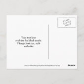 Carte postale de remerciement à fleurs abstraites  (Dos)