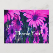 Carte postale de remerciement à fleurs abstraites  (Devant)