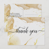 Carte postale de remerciement à l'aquarelle modern (Devant / Derrière)