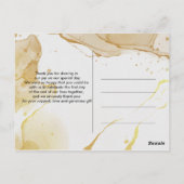 Carte postale de remerciement à l'aquarelle modern (Dos)