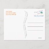 Carte postale de remerciement à monogramme (Dos)