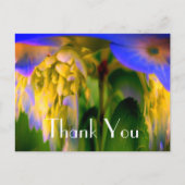 Carte postale de remerciement à motif floral abstr (Devant)