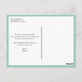 Carte postale de remerciement à pois confettis Men (Dos)