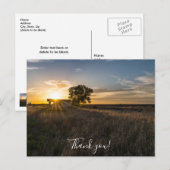 Carte postale de remerciement - Abri abandonné Col (Devant / Derrière)