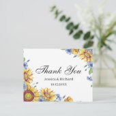 Carte postale de remerciement aquarelle Ukraine (Debout devant)